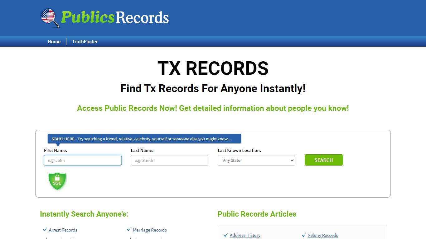 Find Tx Records For Anyone